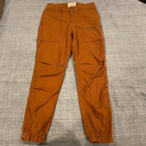REI Cooperative Cargo Pants Women Size 6 Burnished Orange Zipper Ankle Jogger